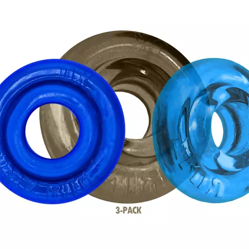 Set aus 3 grau-blauen Cockrings Rimringz – 3/4
