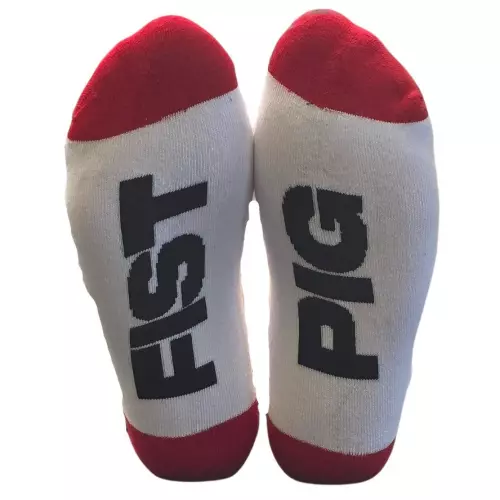 Socken Fist Pig Weiß-Rot – 2/3