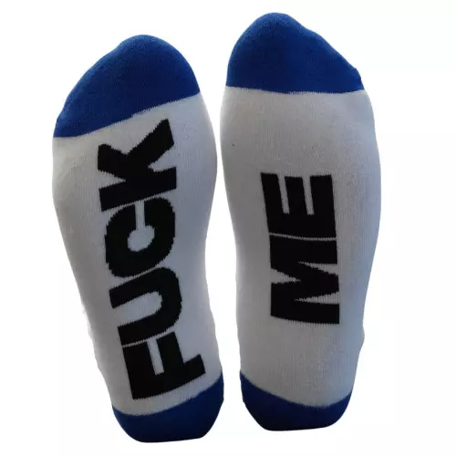 Socken Fuck Me Weiß-Blau – 2/3