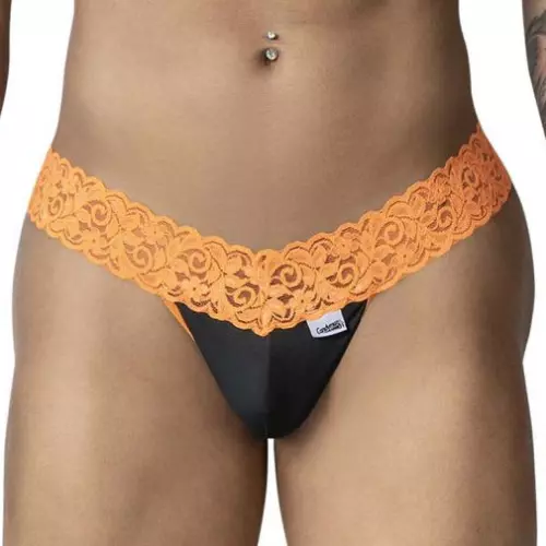Spitzenstring Beltis Schwarz-Orange – 1/7