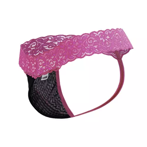 Spitzenstring Beltis Schwarz-Rosa – 5/8