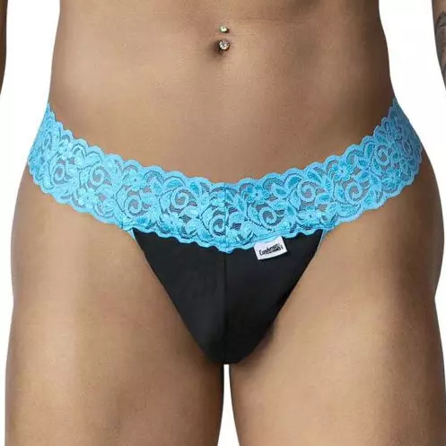 Spitzenstring Beltis Schwarz-Blau – 1/8