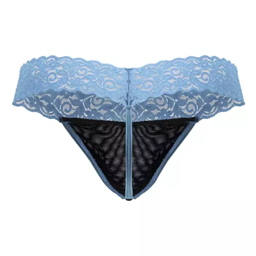 Spitzenstring Beltis Schwarz-Blau – 6/8