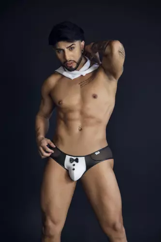 Slip Nesthor Schwarz-Weiß – 7/8