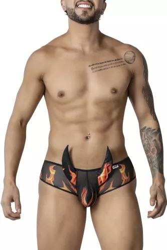 Shorty Teufel DEMONIS Schwarz-Flamme – 3/13