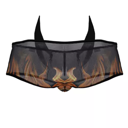 Shorty Teufel DEMONIS Schwarz-Flamme – 9/13