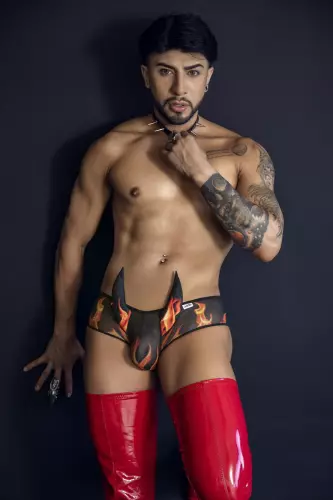 Shorty Teufel DEMONIS Schwarz-Flamme – 12/13
