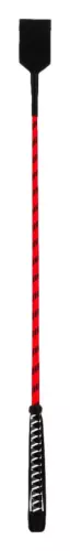 Gerte Leder und Nylon Neon Stick 72cm Schwarz-Rot – 1/5