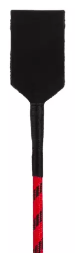 Gerte Leder und Nylon Neon Stick 72cm Schwarz-Rot – 2/5