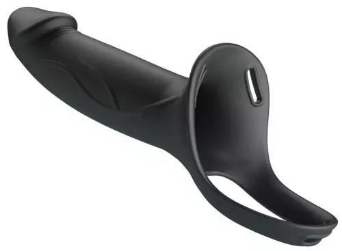 Hohlraum-Dildo-Gürtel Landon Schwarz 16 x 4.4cm – 5/8