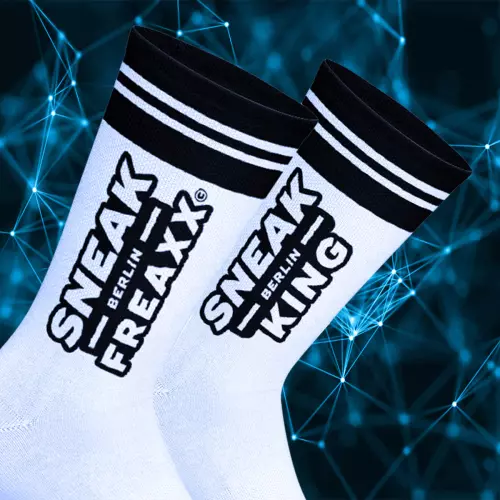 Socken Weiß Sneak King Weiß-Schwarz – 2/3