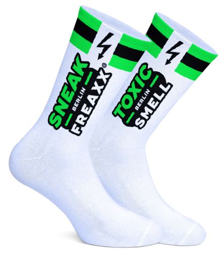 Chaussettes Sneak Toxic Blanc-Vert