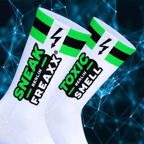Socken Sneak Toxic Weiß-Grün – 2/3