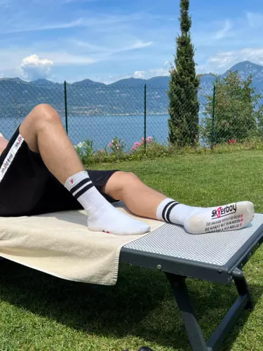 Socken Weiß Retro Sk8erboy – 10/15
