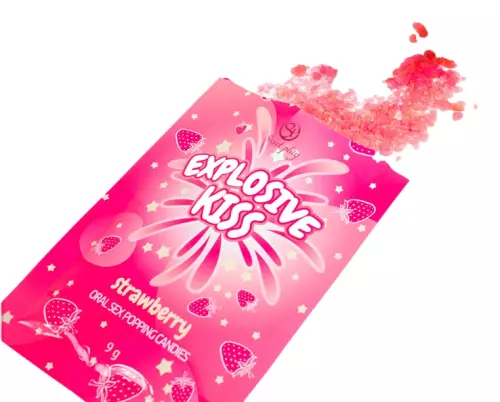 Sprudelnde Zuckerbonbons Explosive kiss Erdbeere 9g – 2/3