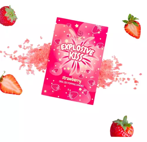 Sprudelnde Zuckerbonbons Explosive kiss Erdbeere 9g – 3/3