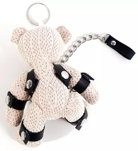 Teddybär-Schlüsselanhänger mit Geschirr Teddybear Fetish – 2/4