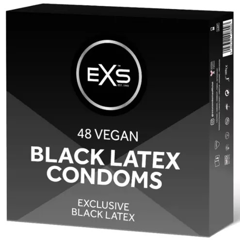 Schwarze Kondome Black Latex 54 mm x48 – 1/4