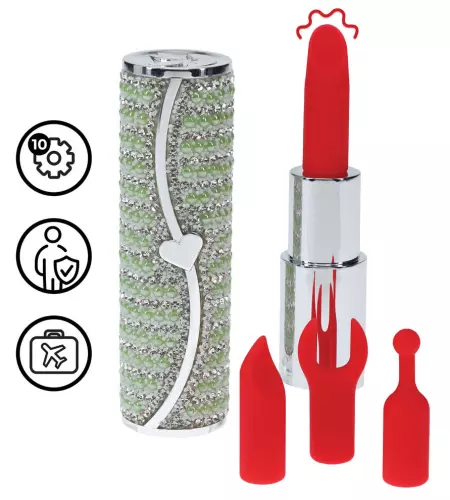 Mini-Vibrator 4 Aufsätze Candy Grün – 1/7