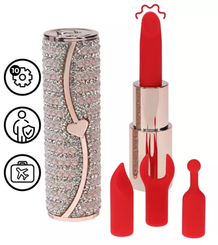 Mini-Vibrator 4 Aufsätze Candy Rose – 1/8