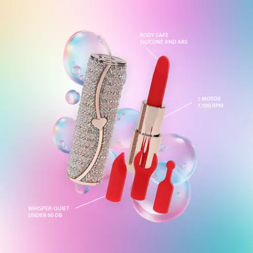 Mini-Vibrator 4 Aufsätze Candy Rose – 6/8