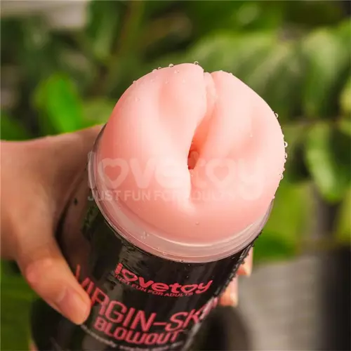 Masturbator 2 Öffnungen Vagina-Anus Virgin-skin blowout Rose – 6/10