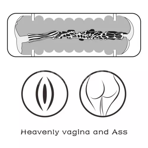 Masturbator 2 Öffnungen Vagina-Anus Virgin-skin blowout Rose – 8/10