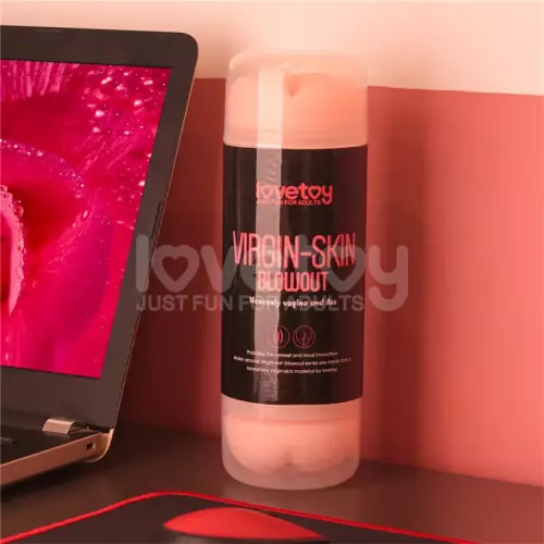 Masturbator 2 Öffnungen Vagina-Anus Virgin-skin blowout Rose – 10/10