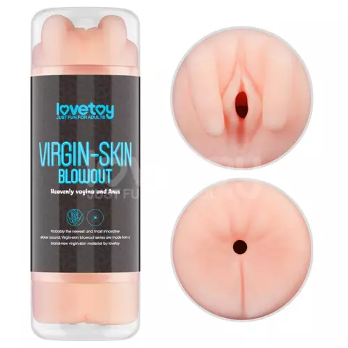 Masturbator 2 Eingänge Vagina-Anus Virgin-skin blowout Blau – 1/11