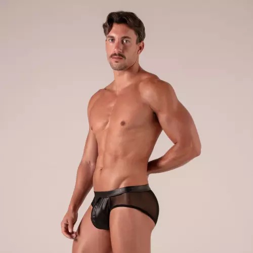 Slip mit Reißverschluss Rebel Schwarz – 3/6