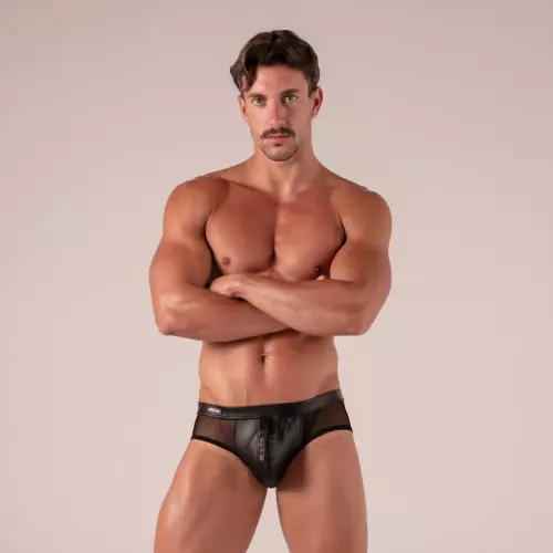 Slip mit Reißverschluss Rebel Schwarz – 4/6