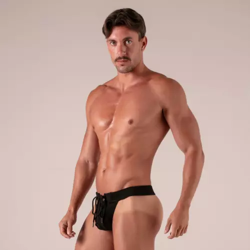 String mit Schnürung Laced Schwarz – 4/6