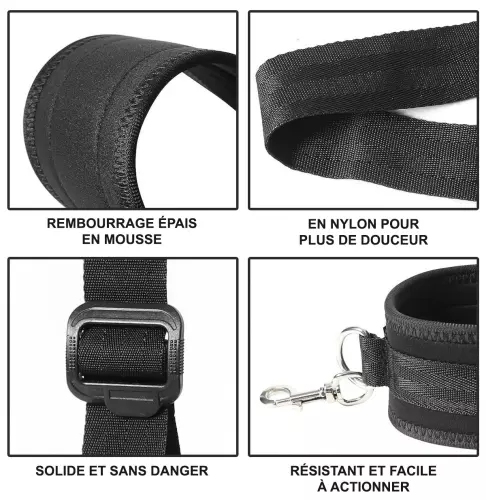 Beenhouder en Polsen Restraint Up Zwart – 2/2