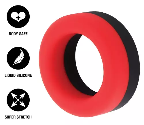 Cockring Prolong Power Black-Red 30mm – 5/5