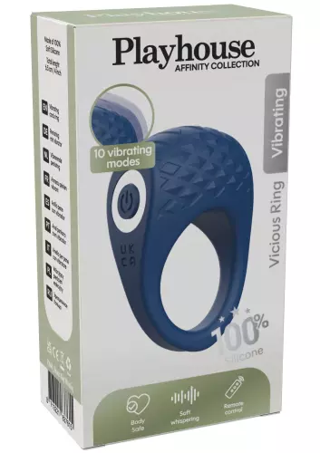 Vibrierender Cockring Vicious 35 mm Blau – 2/7