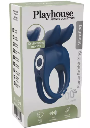Vibrating Cockring Fierce Rabbit 30mm Blue – 2/7