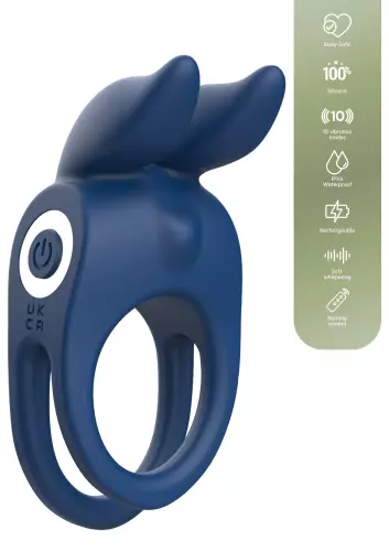 Vibrating Cockring Fierce Rabbit 30mm Blue – 6/7