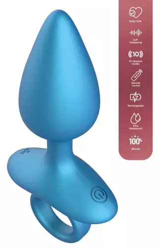 Vibrierender Plug Bluecone 8 x 3,5cm – 9/10