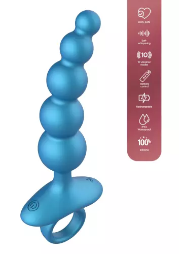 Vibrierender Plug Blueballs 12 x 3cm – 9/10