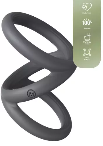 Cockring Triplicock Grau M 45mm – 6/6
