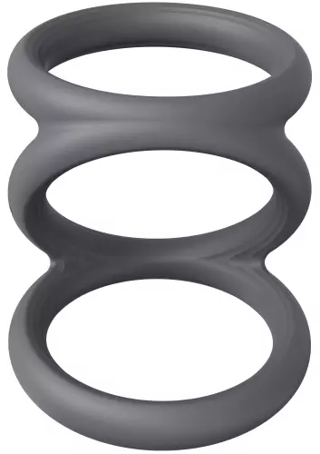 Cockring Triplicock Grau S 40mm – 5/6