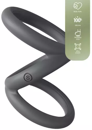 Cockring Triplicock Grau S 40mm – 6/6