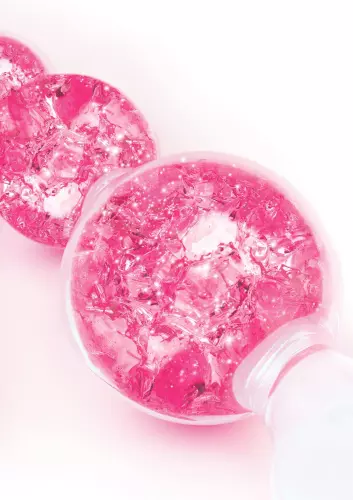 Analperlen Crystaltrio Rosa 14 x 4,5cm – 4/4