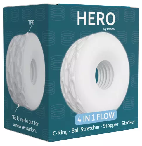 Hodenstretcher Hero Flow Weiß – 2/5