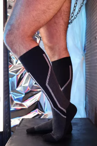 Hohe Socken Sir Splurge Schwarz – 7/8
