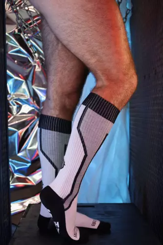 Hohe Socken Sir Splurge Grau-Weiß – 7/7