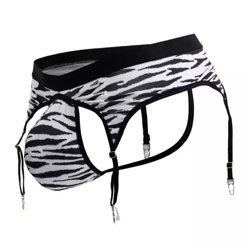 String Jarrettelkousenhouder Zibros Zwart-Wit – 5/9