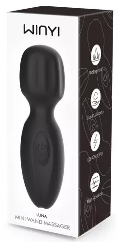 Mini Wand Lunius 11cm Schwarz - 10 Vibrationen – 2/5