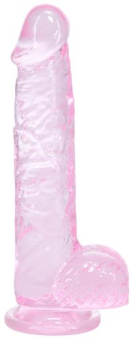 Dildo Crystal Clear Rose 11 x 2,7cm