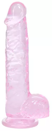 Dildo Crystal Clear Rose 11 x 2,7cm – 1/6